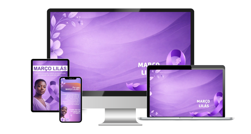 [SUATV] KIT de templates Mockup - Março Lilás